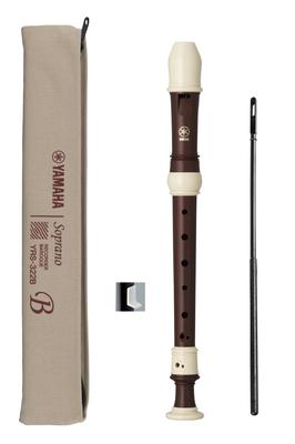 Flauta doce soprano estilo barroco jacarandá suporte de dedo bastão de limpeza flauta doce estojo de pano creme mesa de dedilhado feita de resina ABS YRS-322B