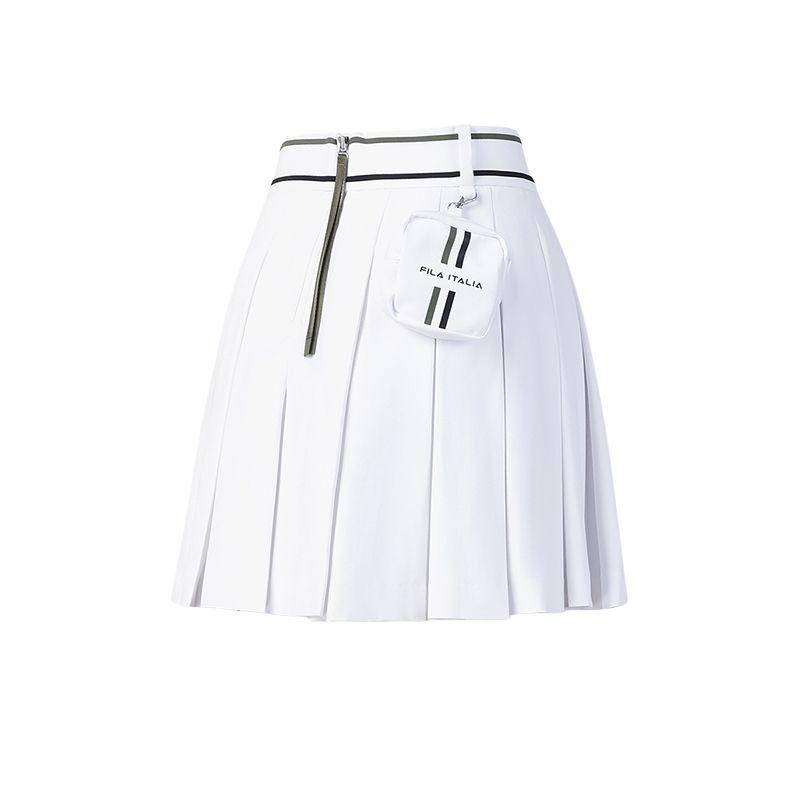 Fila Golf Series Woven Mid-Length Striped Casual Skirt Women skirts A11W625301F-WT