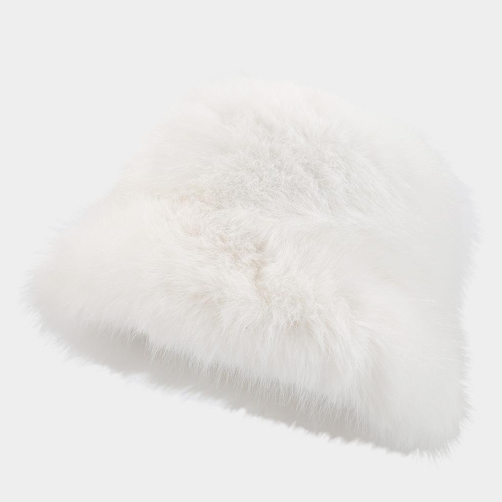 Winter-Bucket-Hut aus Kunstfell, flauschiger, warmer Hut, Pelzmütze für Damen und Herren, pelzige Fischerkappe