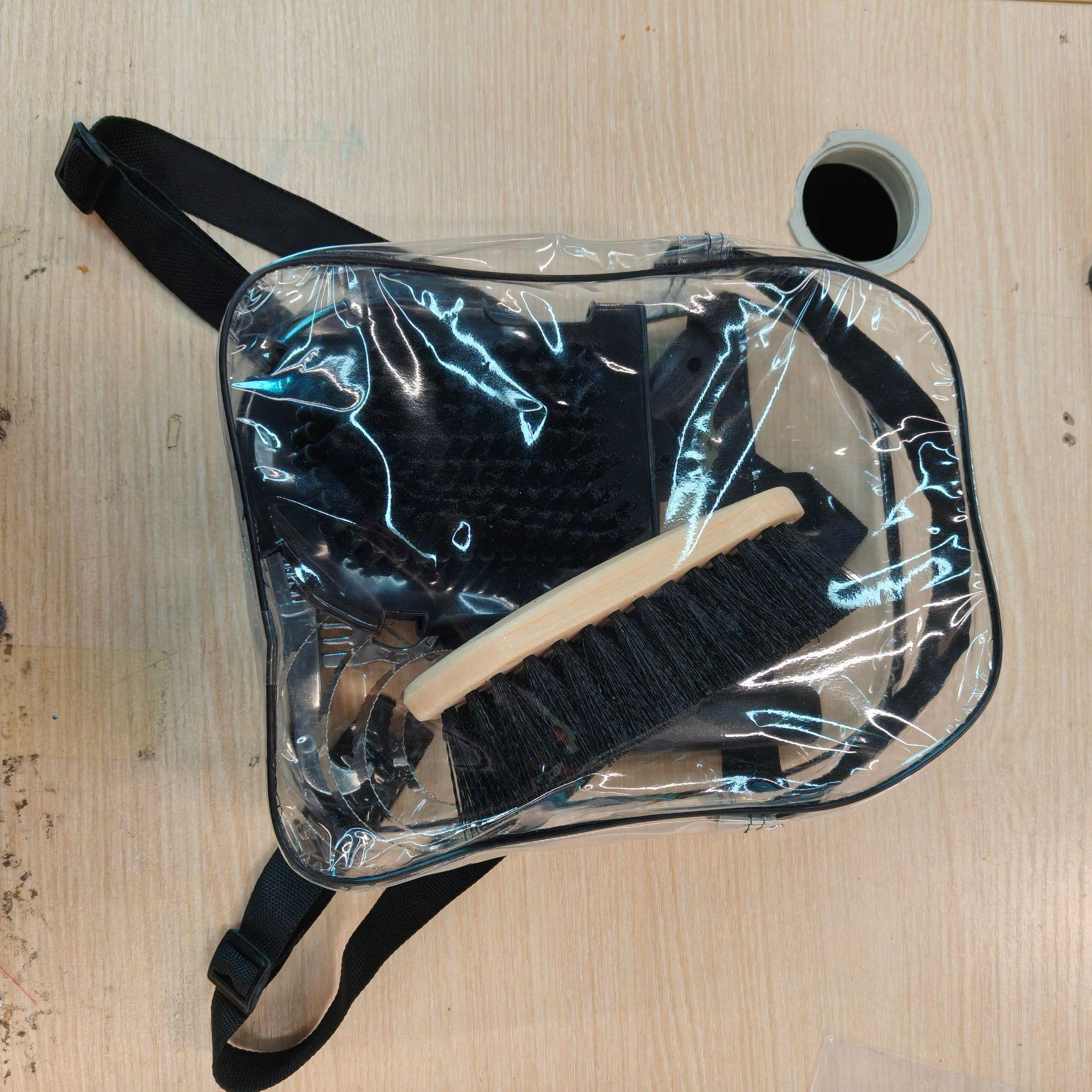 7-Piece Horse Grooming Set: Hoof Pick, Brushes, Head Comb, Grooming Comb - Black Comb and Brush Set