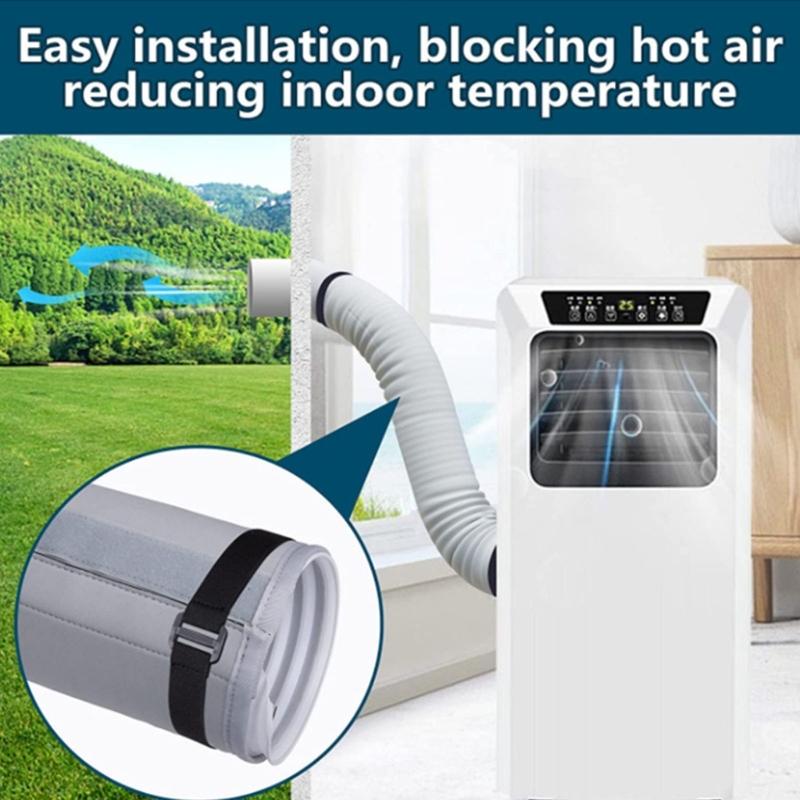 Air Conditioner Hose Cover Wrap Portable Hose Duct Vent Cover Insulation Sleeve for 5-5.9inch Diameter Exhaust Hose