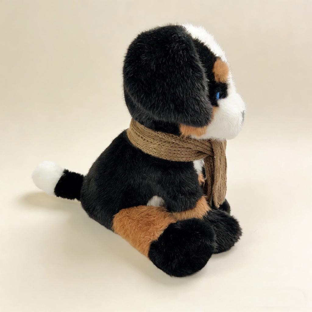 Berner Sennenhund Schal Plüschtier Stofftier Wilde Tiere Lebensechte Puppe Heimdeko Spielzeug Simulierte Hundepuppe Kindergeburtstag Weihnachtsgeschenk