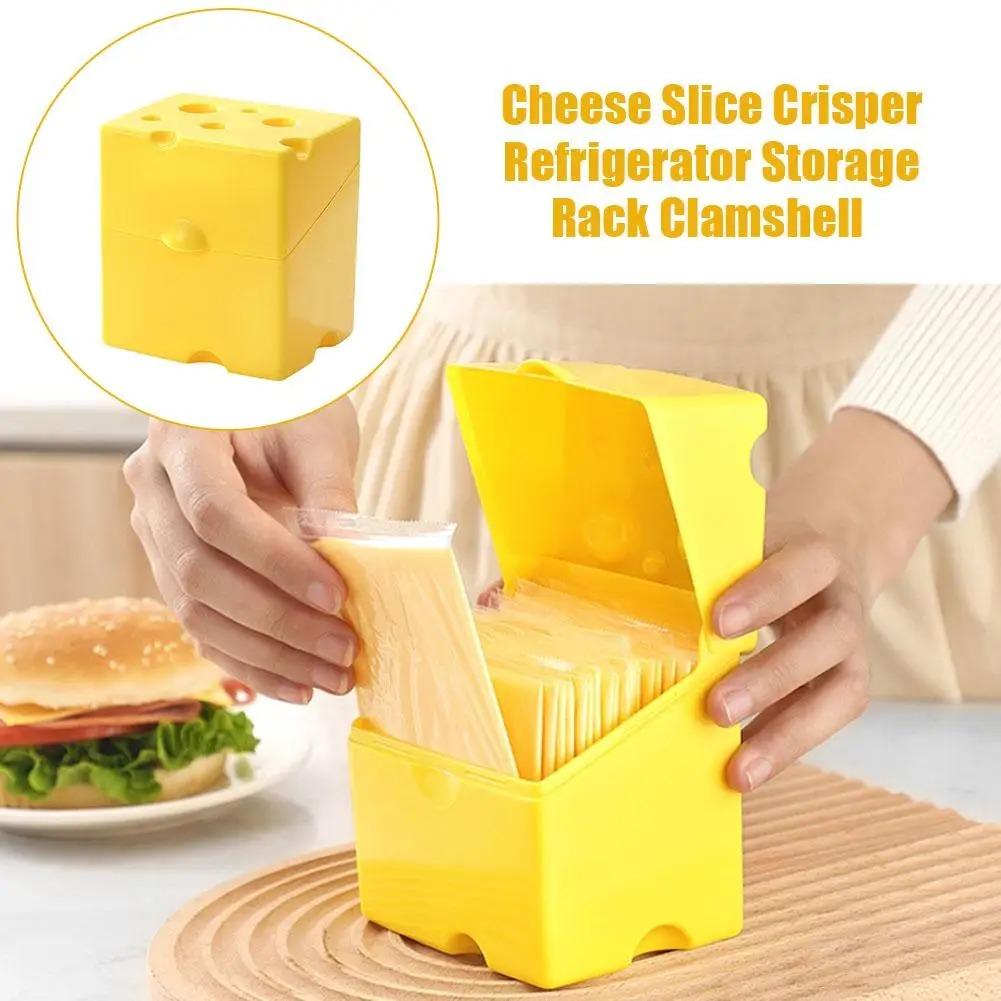 Sliced Cheese Storage Container Plastic Butter Block Lid Box Cheese Slice Saver Flip Slice Cheese Box Kitchen Gadgets