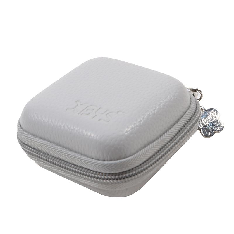 Portable Storage Case Mini Hard Shell Digital Gadgets Storage Bag Leather Earphone Charger Case Data Cable U Disk Organizer Case