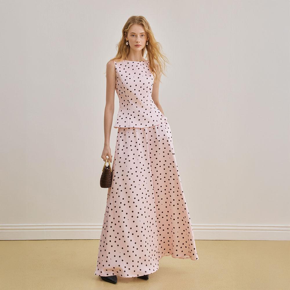 Waiwaiaiem Yy_French Elegant Polka Dot Long Skirt