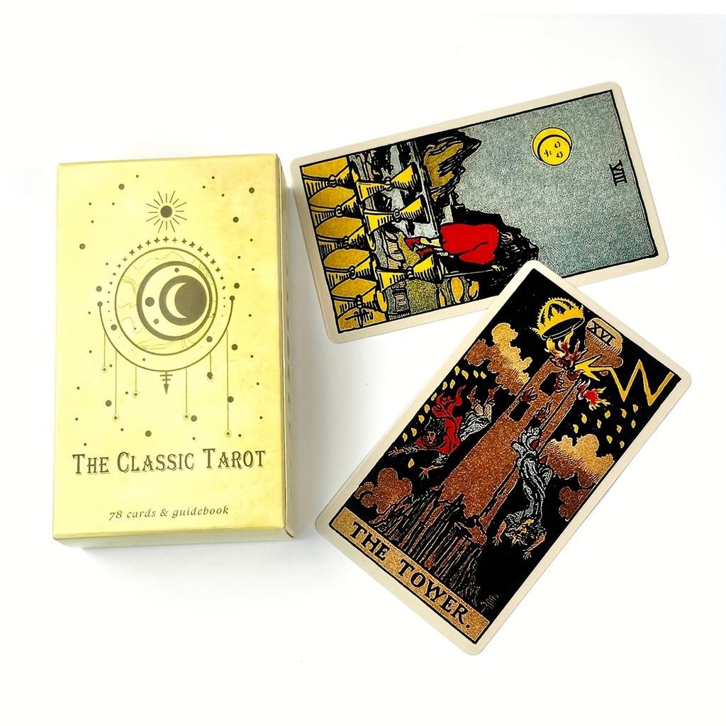 The Classic Tarot Cards Deck 78Pcs For Easy Beginners Fate Fortune Telling Party Tabletop Board Game Toy