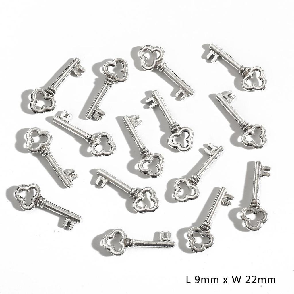 20/30Pcs Antique Silver Plated Key Lock Charm Pendants for Bracelet Necklace Accessories Diy Jewelry Making Handmade