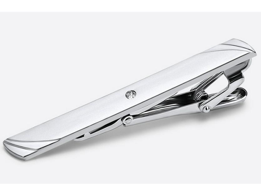 Men's Geometric Frosted Tie Clip - Stylish & Personalized Business Accessory