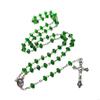 62KD Green Stones Christian Necklace Church Jewelry Sweater Chain Church Jewelry