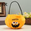 Large Capacity Candy Holder Halloween Trick or Treat Bucket, 9.8x5.9 Inch Pumpkin Witch Black Cat Plush Children's Tote Bag, Soft Basket with