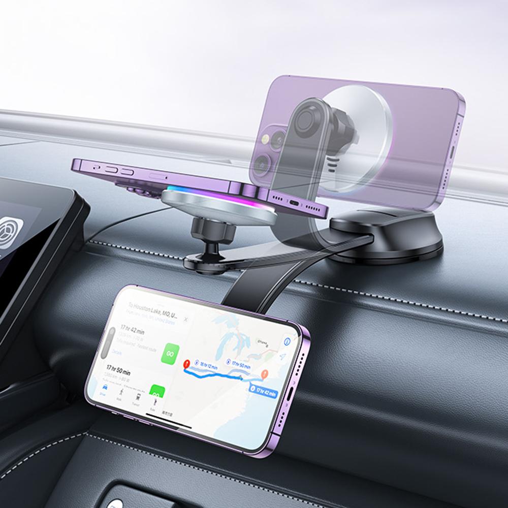 YESIDO C292 15W Magnetic Wireless Charger Cellphone Holder Bracket with Ambient Light