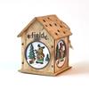 Handmade Wooden Luminous Cabin Christmas Tree Ornament for Kids – DIY Gift or Window Decoration