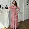 Miyake Plus Size Women's Pleated Lace-Trim Dress - African, European, American Fashion Casual Style
