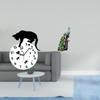 Silent Hanging Clock Cat Wall Peacock Statue Animal Sculpture Quiet Movement Living Room Non Ticking