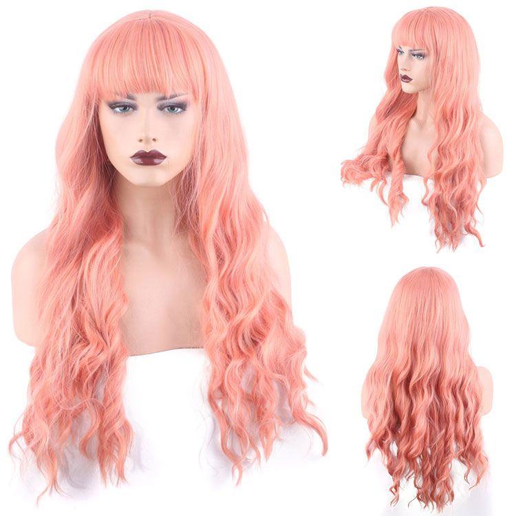Modische Perücken - Farbverlauf Cosplay Anime Perücken - Original Setsubu Stil Buntes Langes Lockiges Haar Kopfbedeckung - Lolita Stil