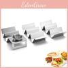Functional Chic And Stainless Steel Taco Holder With Multiple Compartments For Ultimate Convenience
