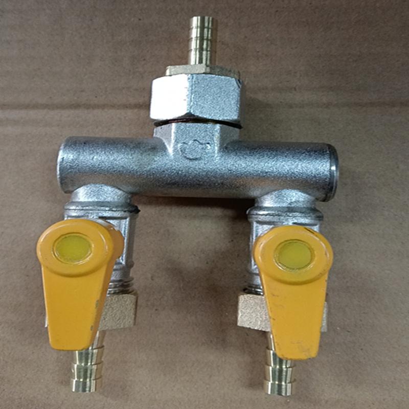 Brass Push-to-Connect Ball Valve Reducing Tee for Water Pipes (Sizes: 6/8/10/12/14/16mm)
