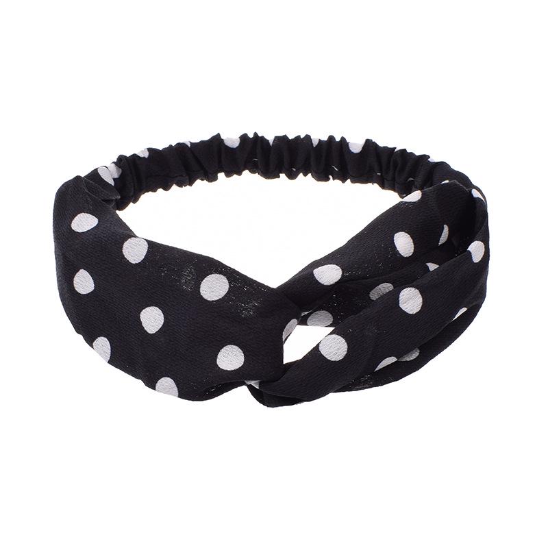 Korean New Wave Point Hair Bands Fashion Wild Cross Turban Elastic Sports Wash Face Makeup Yoga Woman Headbands Hair Accessories