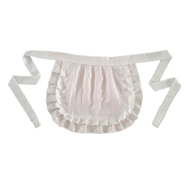 Women Waist Apron for Cooking Baking Ruffled Waist Apron Kitchen Cooking Baking Apron for Restaurant Cafe Bakery