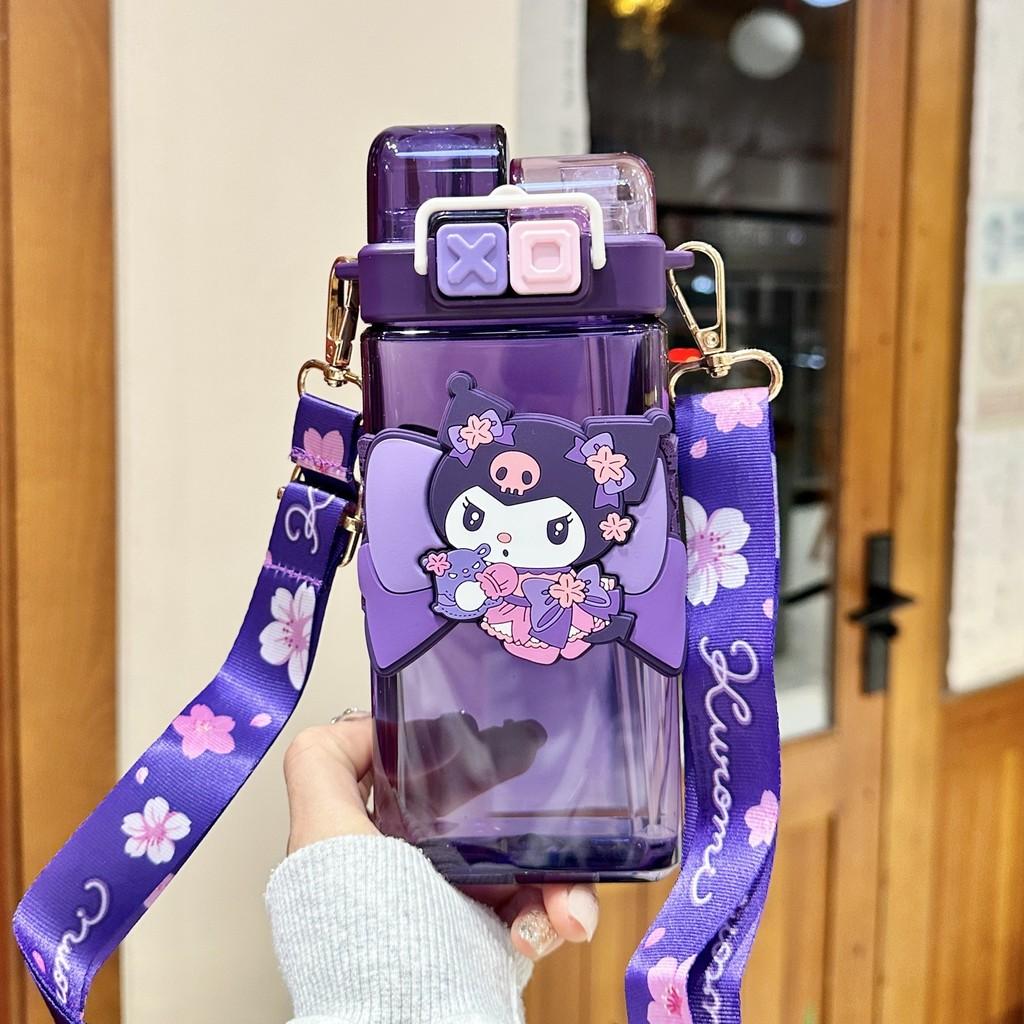 Sanrio Kids Tritan Straw Cup With Double Drinking Compartments For School And Travel