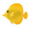Golden Tang Fish Fish Tank Ornament Silicone Fish Ornament  Underwater Decoration