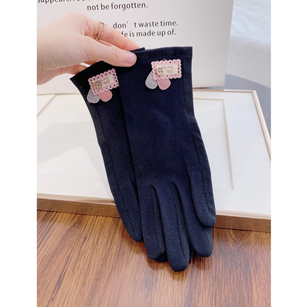 Cotton Breathable Cotton Gloves Thin Anti-Slip Gloves Fashion Sun Protection Gloves Driving