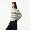 broadcast Simple Jacquard Loose Pullover Knit Sweater