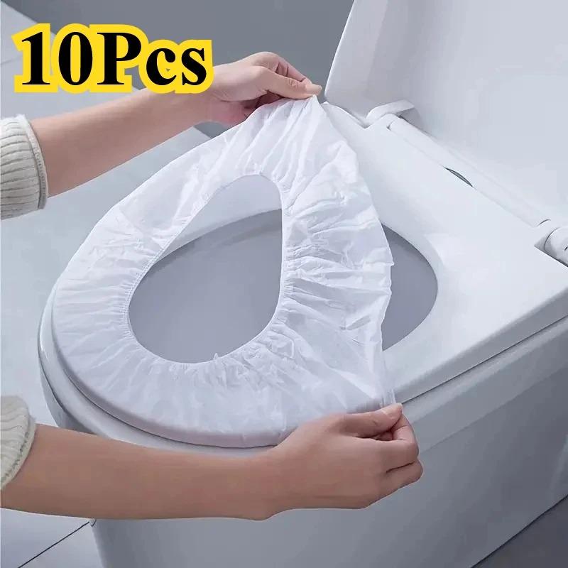 5/10/20/50pcs Disposable Toilet Seat Covers - Elasticated, Waterproof, and Stain-Resistant Toilet Seat Cover For Home Travel