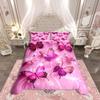 Homewish Chic Butterflies Duvet Cover SetCartoon Butterflirs Bedding SetPink Black Bed Set For KidsLuxury Bedroom Decor