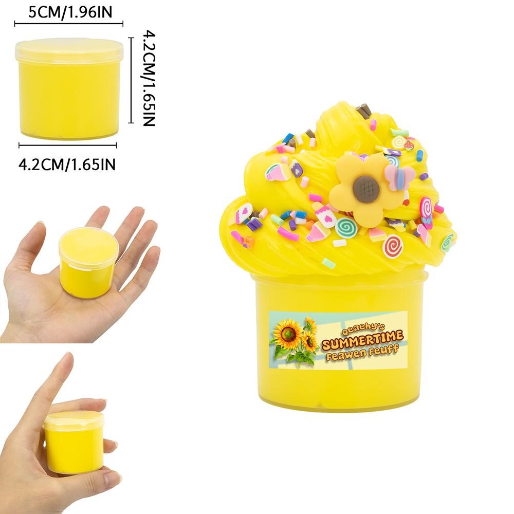 

Festive 2.37oz Fluffy Scented Butter Slime Kit, Non-Sticky Soft DIY Craft, Ideal for Party Favors and Holiday Gifts
