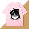 Noodle Cat TShirt Pure RaUnisex Cat Mom Tee Trendy Summer Cat Lover Tees Tshirt Funny Graphic T Shirts Short Sleeve Tees
