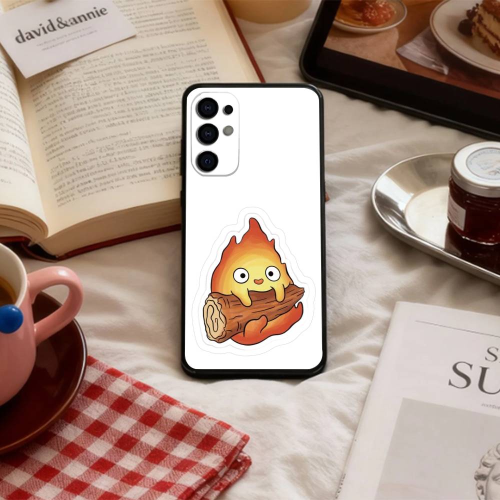 Anime C-Cute C-Calcifer    Phone Case For Samsung S 25,24,23,22,30,21,10,9,Ultra,Plus,Lite,FE,4,5 G Soft Black Case Samsung S21plus
