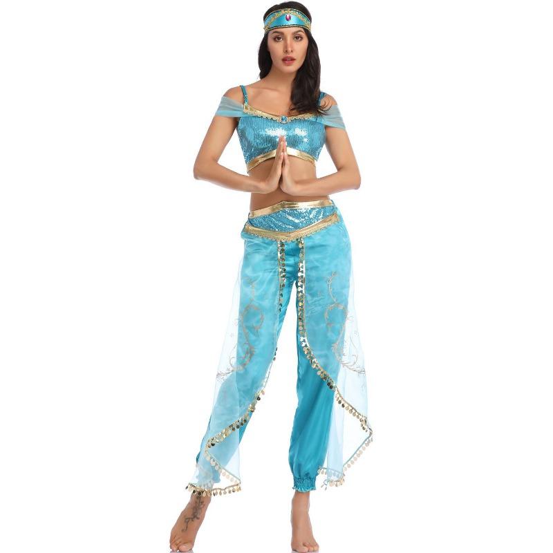 M-XL Tianzhu Search Banner Magic Lamp Dance Costume, Halloween Jasmine Princess Costume, Adult Cosplay