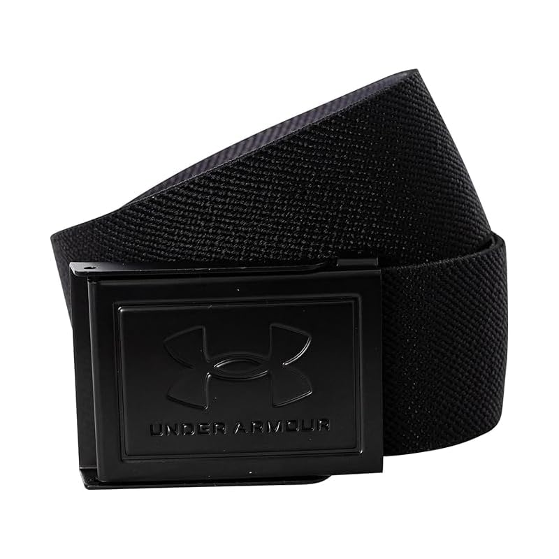 

[Under Armor] men s webbing reversible belt golf Mens Stretch Webbing Belt (Black/Castle Rock (001)) [product]