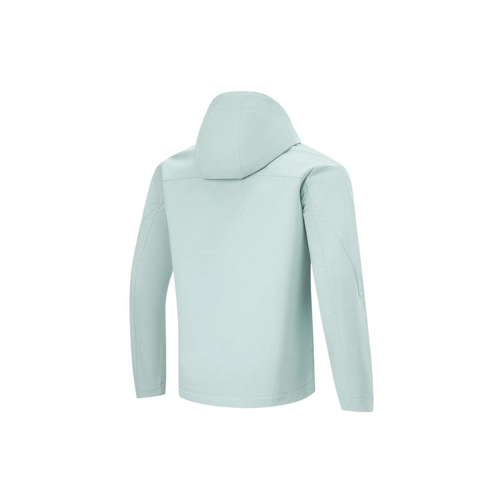 Li Ning Fitness Series Einfarbige Reflektierende Sportjacke mit Kapuze Herrenjacken Grau AFDT843-3