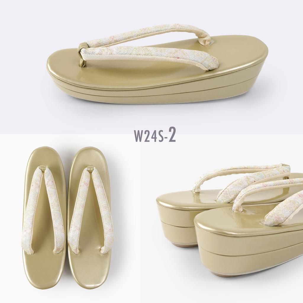 Zori Champagne Suitable for Entrance Shrine Free [NISHIORI] Women's Sandals, Enamel, Formal, Double-Layered Sole, Gold, Weddings, Ceremonies,