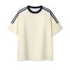 JIAOXIU Sporty Three-Stripe Patchwork T-Shirt