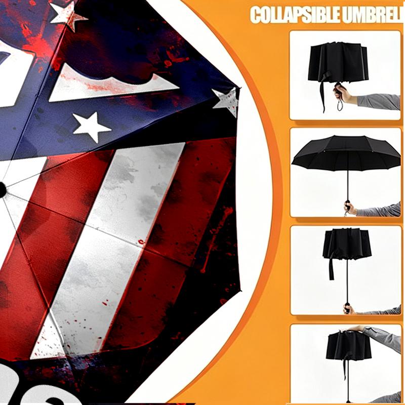 Custom Name Personalized football team Print Umbrella, Auto Open Close, 8‑Rib Sturdy Frame, Commute Camping Hiking Use, Birthday Gift