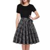 Round Neck Short-Sleeve Printed Dress
