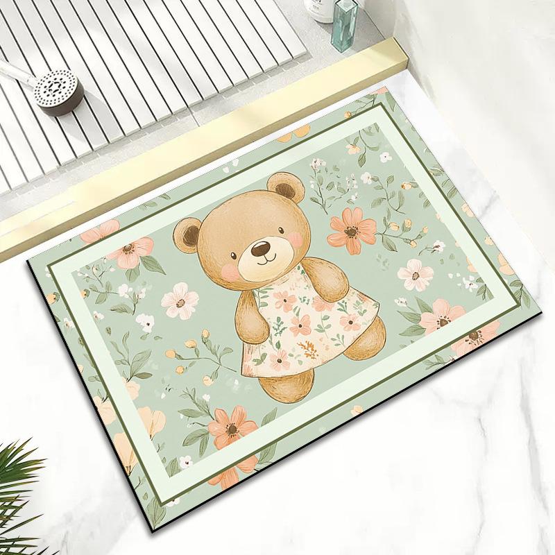 Bedroom Ins Wind Diatom Mud Absorbent Foot Mat Quick Dry Non-slip Mat Toilet Toilet Door Mat Cartoon Carpet
