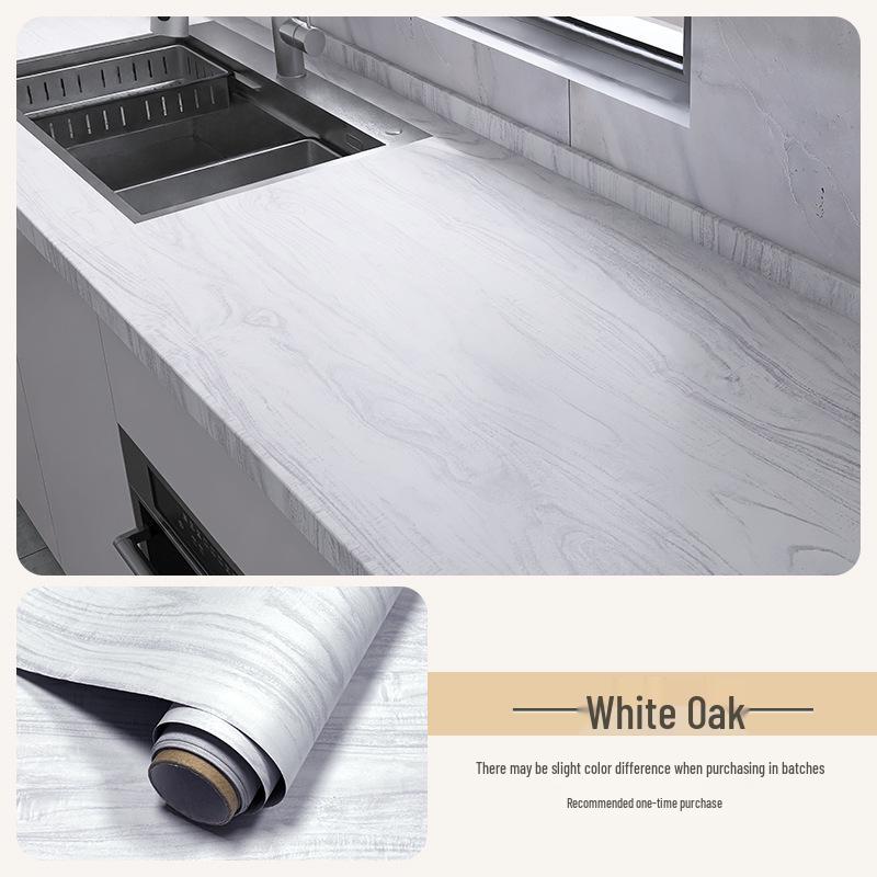 Olejivzdorná, Žáruvzdorná, Vodotěsná Samolepicí Kuchyňská Nástěnná Nálepka s Vzhledem Dřeva