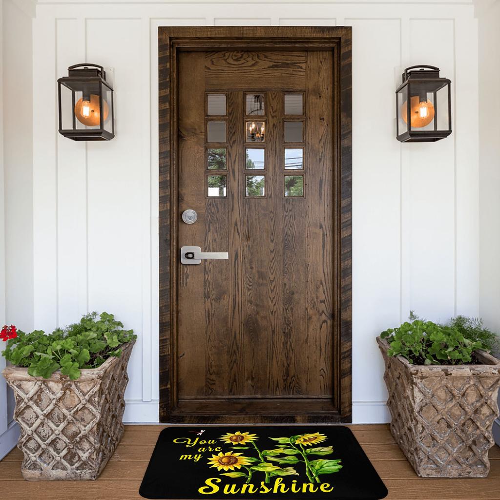 Beautiful Sunflower Flowers Pattern Doormat Anti-Slip Kitchen Bath Mat Garden Garage Door Floor Entrance Carpet Rug