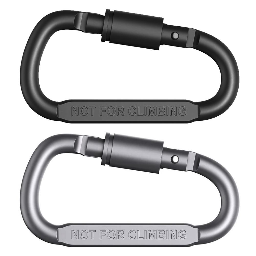 1-4PcsSurvival D-ring Locking Carabiner Clip Camping Mountaineering Buckle Multifunctional Hang Hook Buckle Hiking Backpack Tool