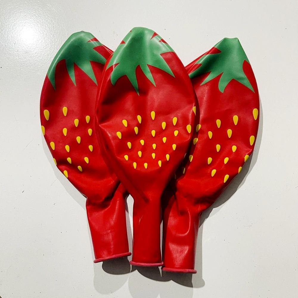 

36inch Round Latex Large Balloons Colorful Football Pattern Ball Strawberry Watermelon Pineapple Pattern Inflatable Helium Ball 36inch 3pcs земляничный