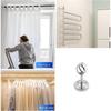4Pcs Stainless Steel Curtain Rod Holders Heavy Duty Ceiling Curtain Rod Curtain Rod Bracket  Wall