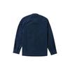 Timberland Solid Color Logo Embroidered Outdoor Casual Polo Long Sleeve Shirt Men shirts Dark-Blue A6895-433