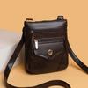 Women's Retro PU Leather Mobile Phone Bag Fashionable Soft Crossbody Bag for Summer
