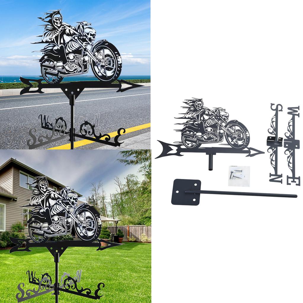 Dekorativní železná větrná korouhvička Větrná korouhvička Ideální pro střechy a venkovní zahradní dvorní dekoraci Nástroj pro určení směru větru