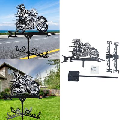 Iron Art Weather Vane Garden Stake Metal Decorative Weathervane for Outdoor Decoration Wind Direction Indication Tool