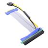 Cablecc PCI-E Express 4x to 16x Flex Cable Extender Converter Riser Card Adapter with 4pin Power 15cm